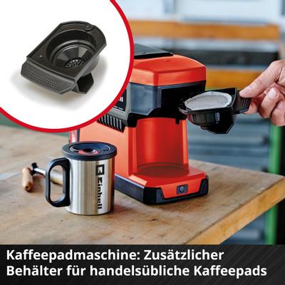 Productafbeelding Einhell Snoerloos koffiezetapparaat " TE-CF 18 Li-Solo " Incl. roestvrijstalen beker