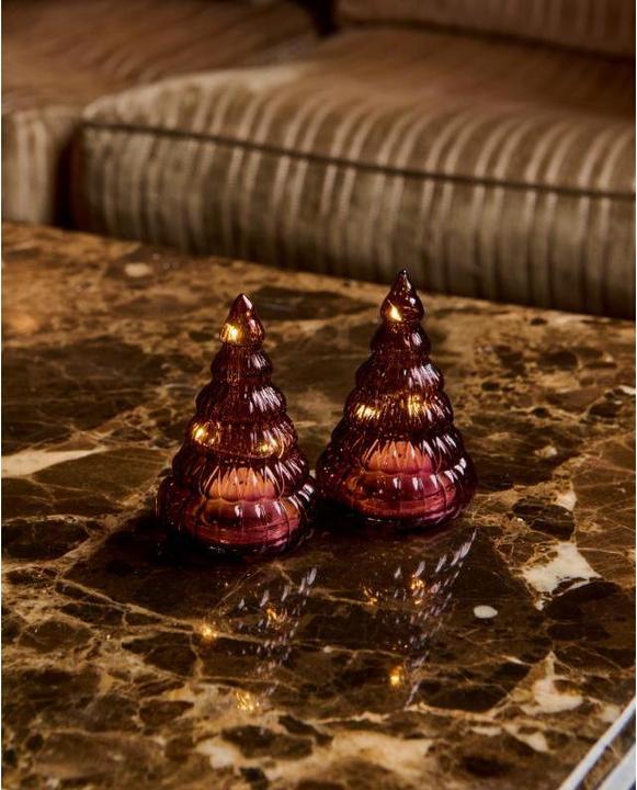Actual product image Sirius Table Decoration Lucy Tree, Set of 2, Bordeaux, 9 cm