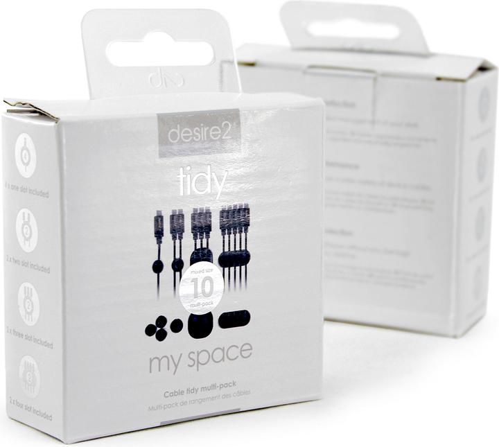 Actual product image Desire2 My Space, Cable clip, Desk, Black
