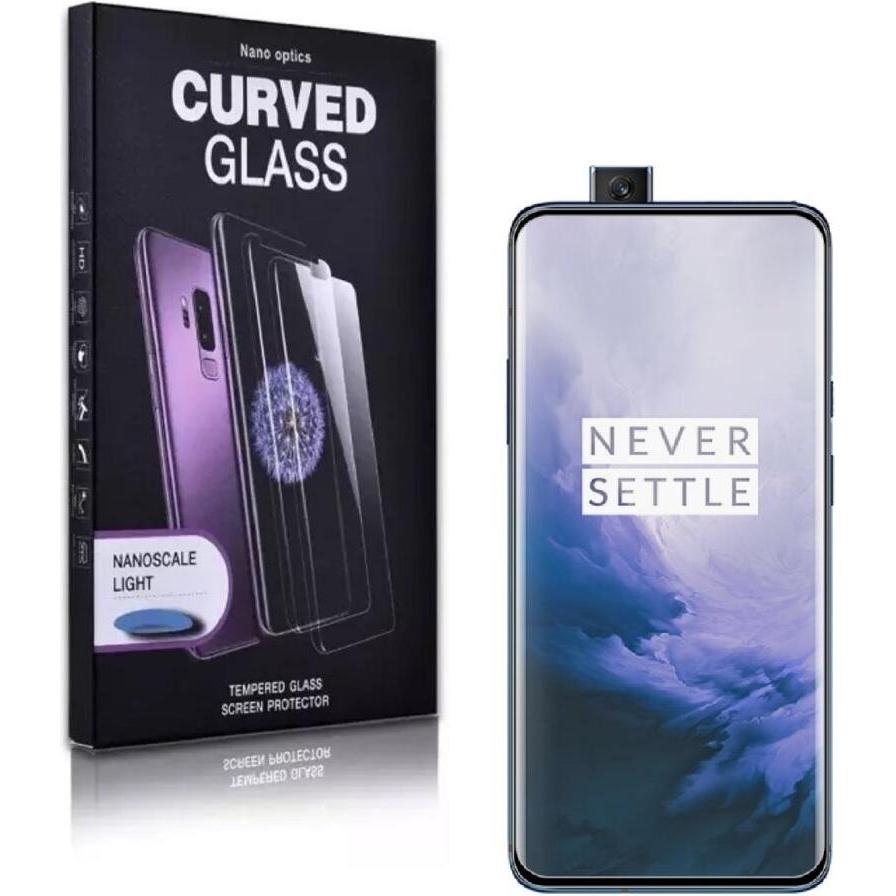 Protectorking 1x UV Liquid Echtes Tempered 9H Panzerhartglas 3D KLAR (1 Stück, OnePlus 7 Pro), Smartphone Schutzfolie
