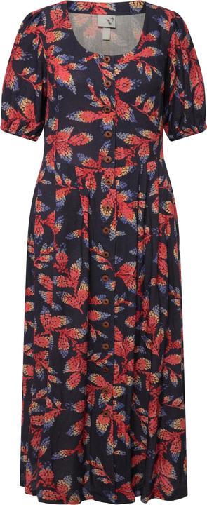 Produktbild Ulla Popken Trachtenkleid, Leinenmix, Knopfleiste, Rundhals, Halbarm (52)