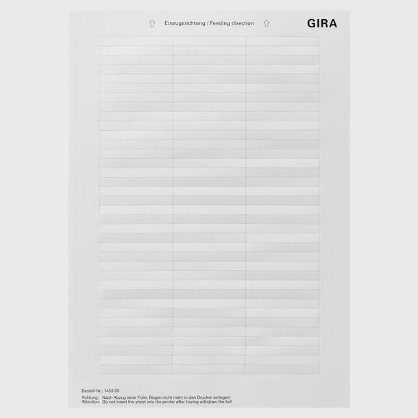 Actual product image Gira Labelling sheets 54.5 x 7 mm Accessories 145300