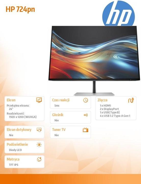 Actual product image HP 724pn (1920 x 1200 pixels, 24")