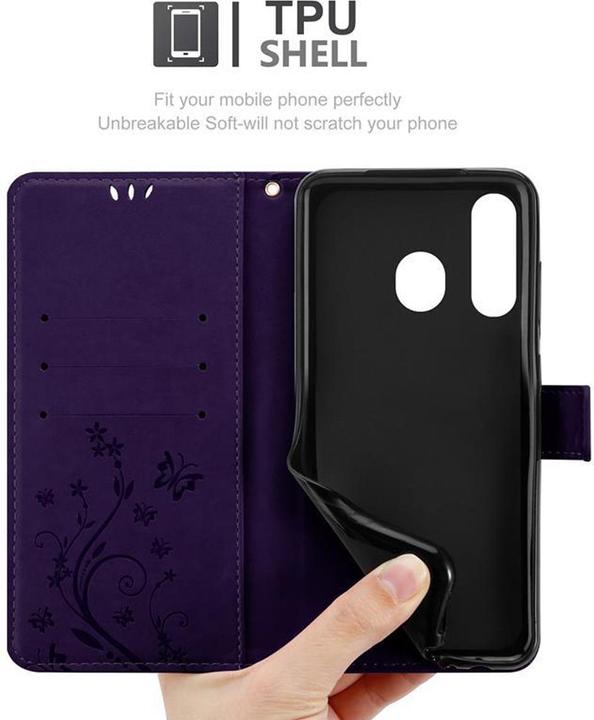 Actual product image Cadorabo Flower Book Cover (Samsung Galaxy A8s)