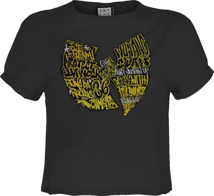 Actual product image Amplified Womens/Ladies Graffiti Wu-Tang Clan Crop Top (XXL)