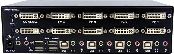 Produktbild StarTech .com 4 Port Dual DVI USB KVM Switch