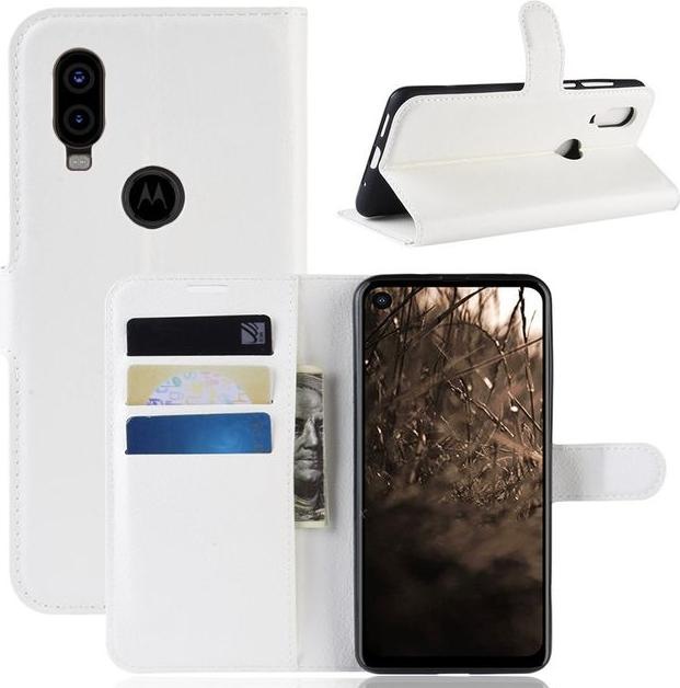 Actual product image MU Classic Litchi Leather Bookcover Series (Motorola One Vision)