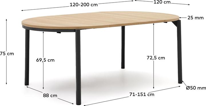 Actual product image Kave Home Montuiri (120 x 120 x 75 cm)