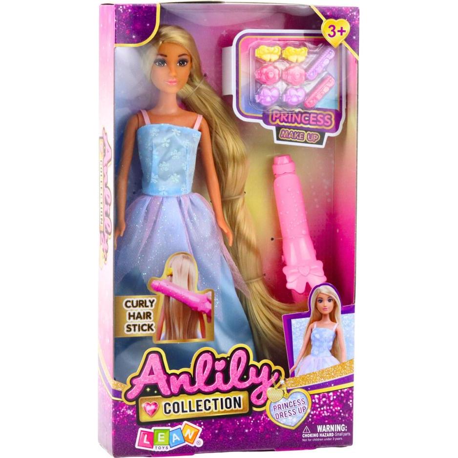 Lean Toys Lean Anlily Puppe Ballkleid Langes Haar Styling Lockenstab Clips