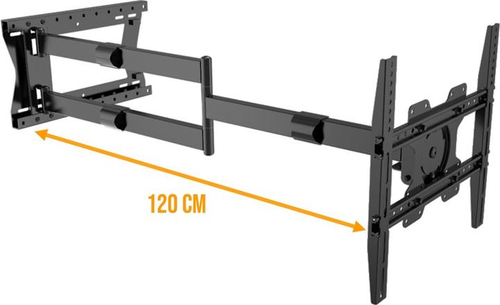 Nanook TV-beugel met extra long arm tot 120 cm - Draaibaar- 42-75 inch - Max. 40 kg - VESA 100x100 t/m 400 (Wall, 75", 40 kg)
