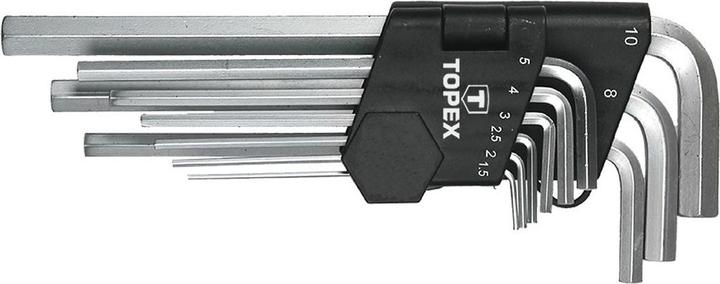 Actual product image Topex Rinkinys Allen key type L 1.5-10 mm 9 pcs (35D956)