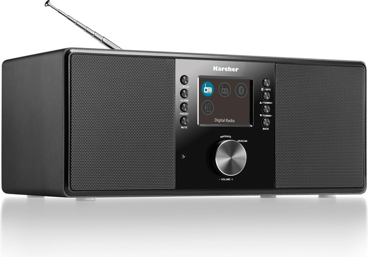 Kärcher Karcher DAB 5000+ Digitalradio (DAB+ / UKW-RDS, AUX-IN, Bluetooth, Wecker mit Dual-Alarm) schwarz (UKW, DAB+, Bluetooth)