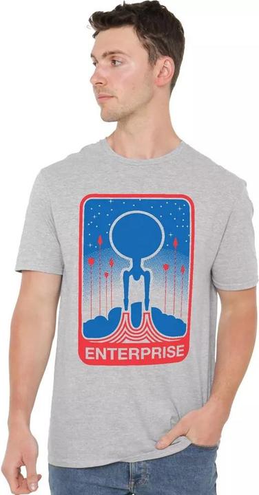 Produktbild Star Trek Beyond Enterprise Patch TShirt meliert (M)