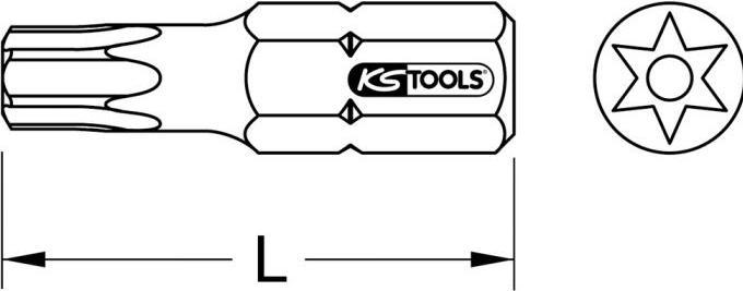 Actual product image KS Tools 911.5140 (Hexagon socket TX)