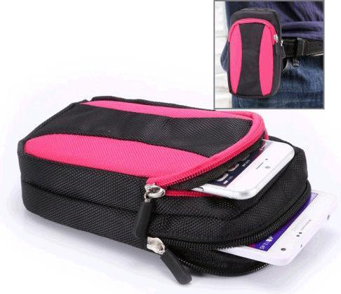 Hermex Reise Gürteltasche für Bargeld und Smartphones - Pink