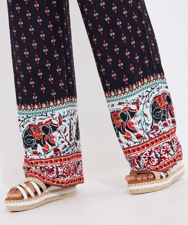 Actual product image Joe Browns Elephant Print Wide-Leg Trousers (36)