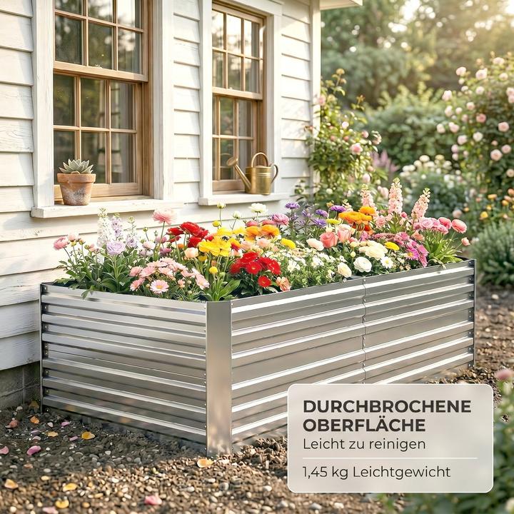 Produktbild Outsunny Hochbeet Stahl Silber