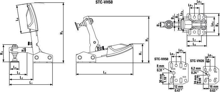 Actual product image Bessey Vertical clamp STC-VH20 Chip (35 mm)