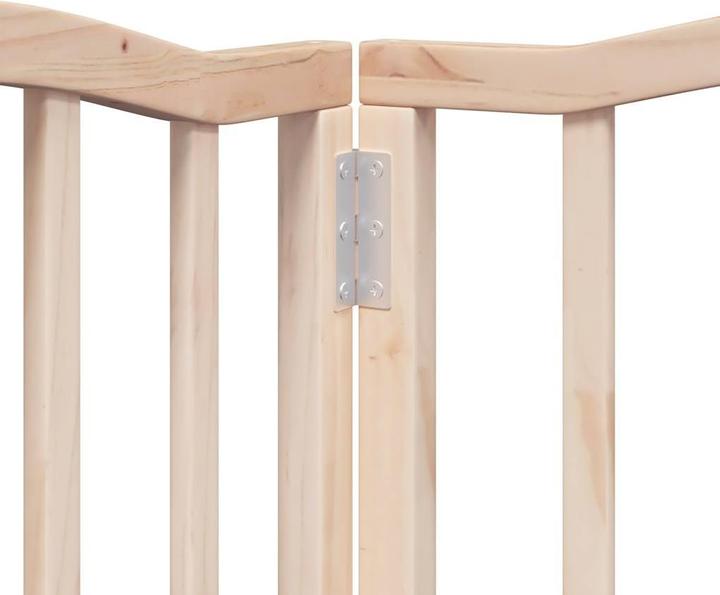 Produktbild VidaXL Hundetor mit Tür Faltbar Hundegitter Schutzgitter 6-tlg. Pappelholz (60 cm)
