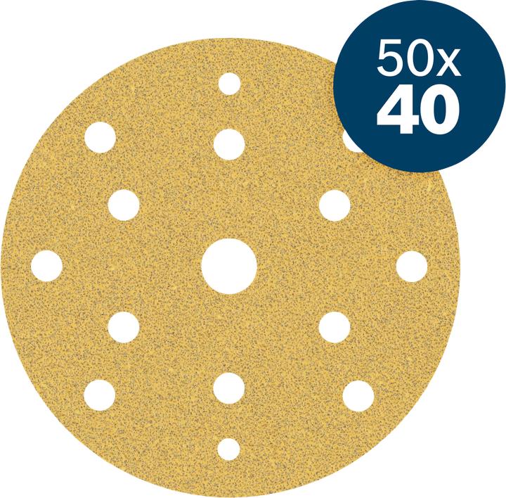 Image du produit Bosch Professional Zubehör Feuille abrasive pour ponceuse excentrique (40)