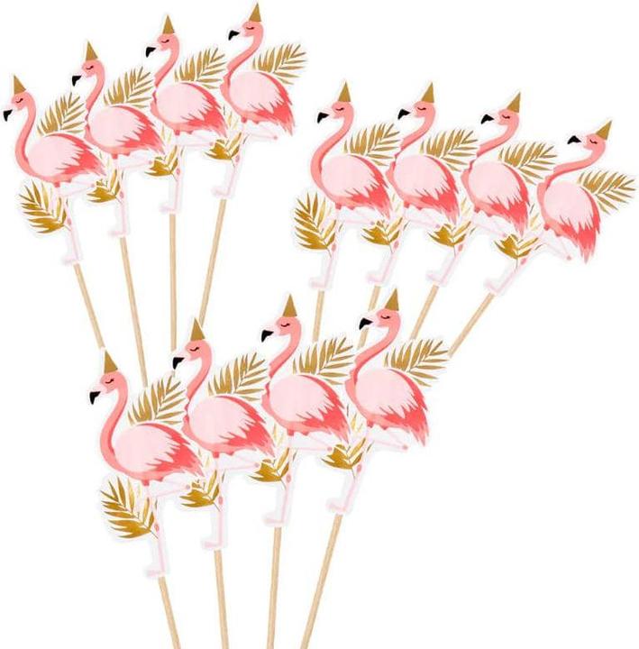 Produktbild Boland 12 Party Flamingo Cocktail Spiesse (One Size)