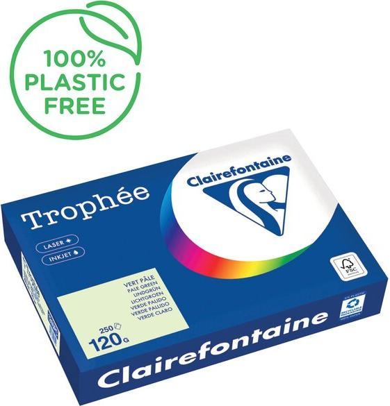 Actual product image Trophee Kopierpapier, DIN A4, 120g/qm, 250 Blatt, blassgrün (A4, 120 g/m²)
