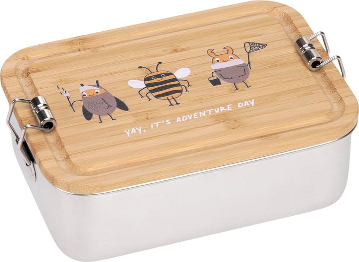 Actual product image Lässig Lunch Box Stainless Steel Bamboo Nature