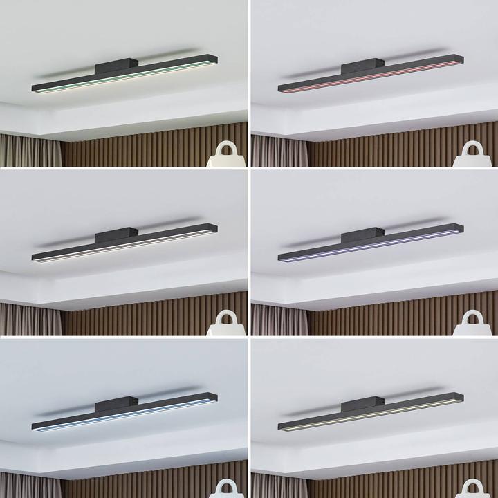 Image du produit Lucande Plafonnier Leicy LED RGBW Tuya 5,8 cm (6500 lm)