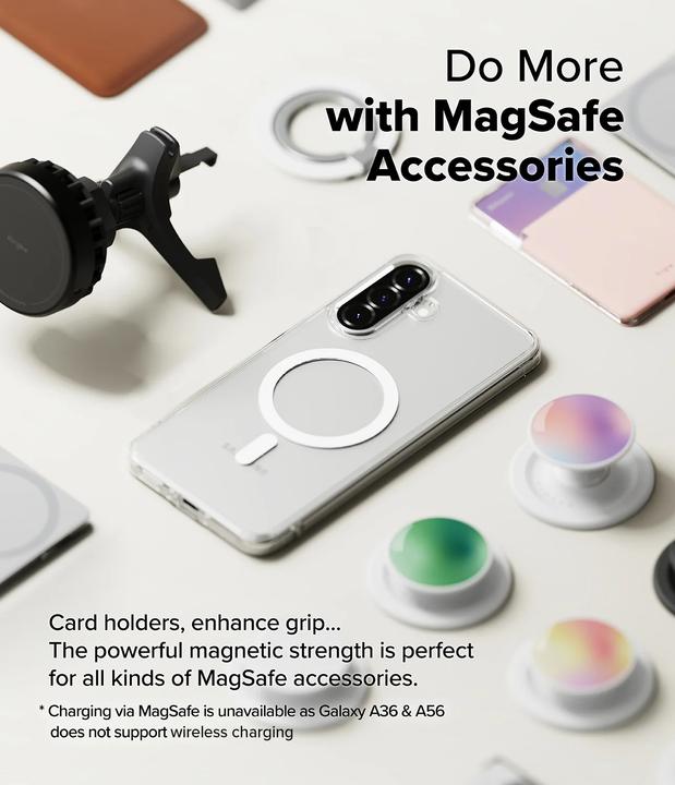 Actual product image Ringke Fusion Magnetic MagSafe Case for Samsung Galaxy A36 / A56 5G - Transparent (Samsung Galaxy A36, Samsung Galaxy A56 5G)