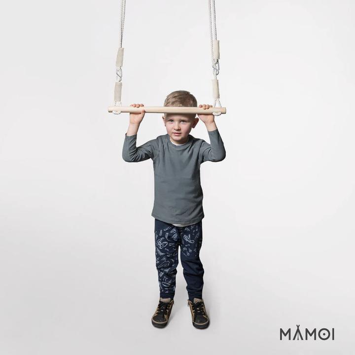 Image du produit Mamoi Balançoire trapèze Anneaux de gymnastique Marron