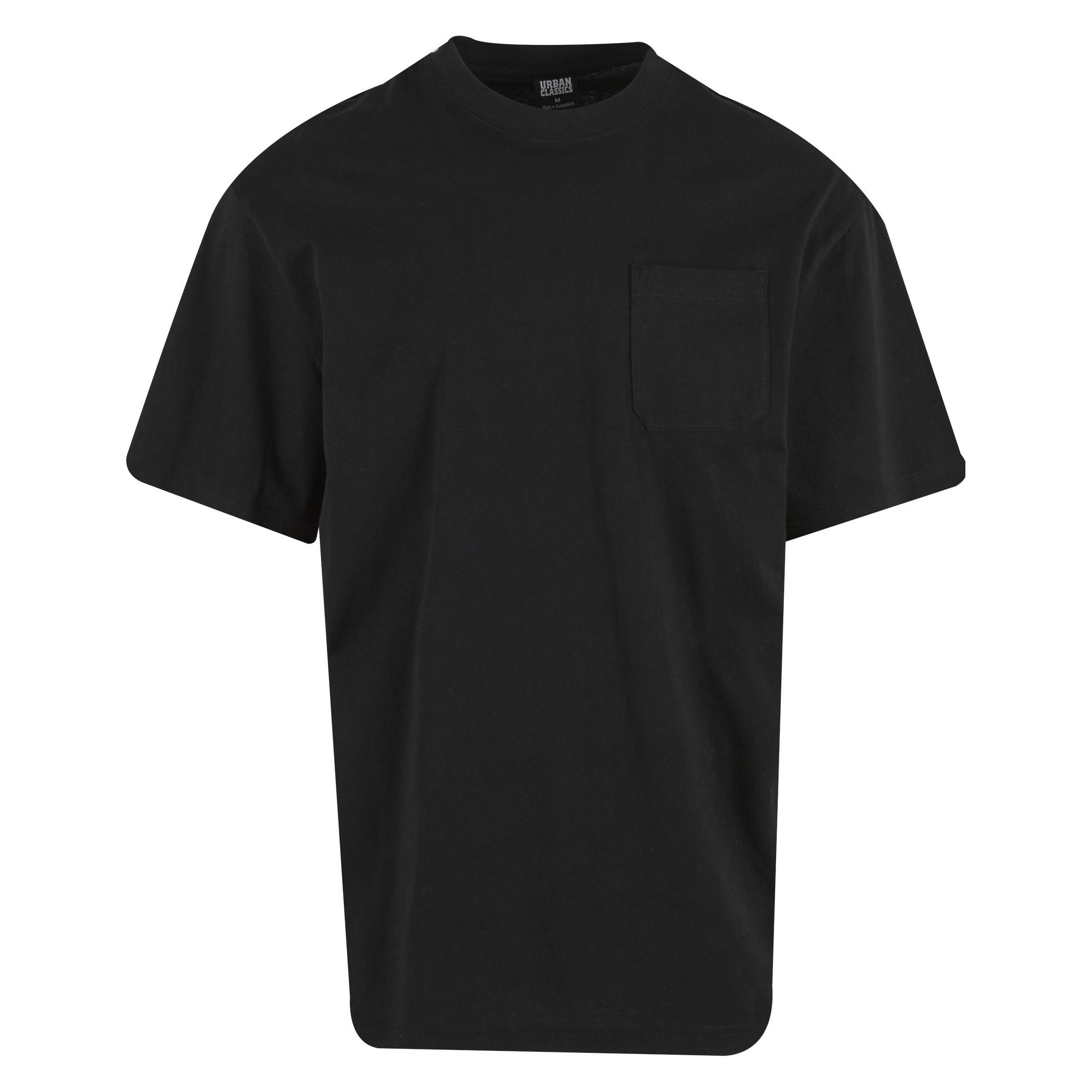 Urban Classics, Herren, Shirts, Tall Pocket Tee - 176927, Schwarz, (L)