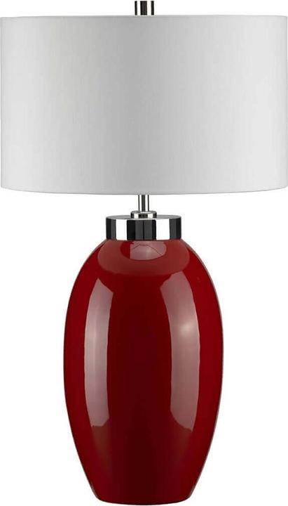 Produktbild Elstead Lighting Victor Tischleuchte E27 58cm Rot Creme, Made in UK (E27)