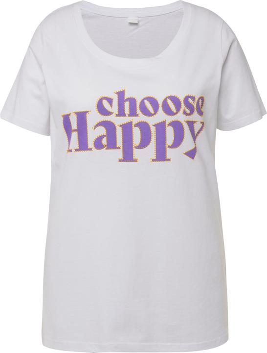 Image du produit Angel of Style T-shirt coupe Classic Fit à col rond et manches courtes, inscription (52)