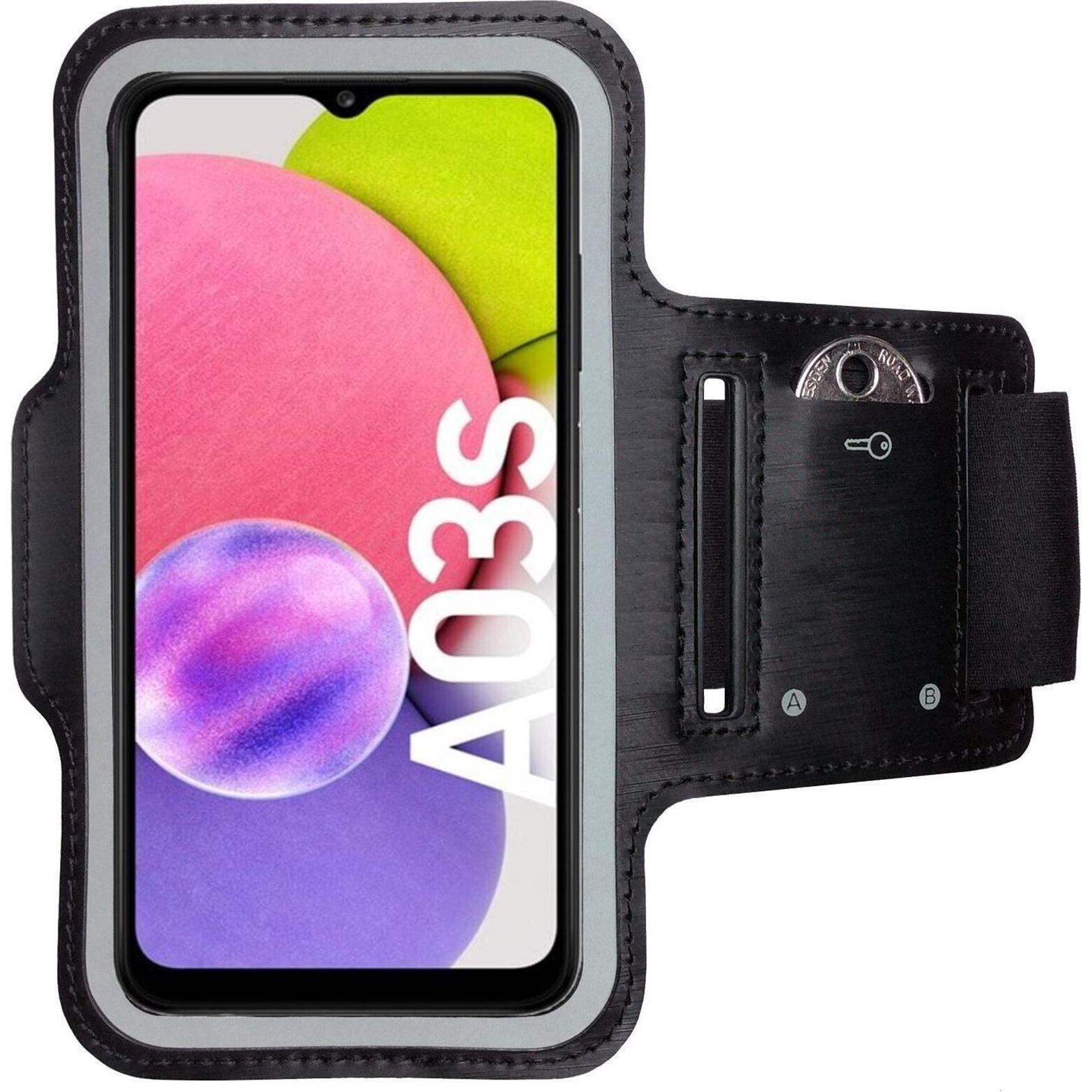 CoverKingz Sportarmband für Samsung Galaxy A03s, Smartphone Sportarmband, Schwarz