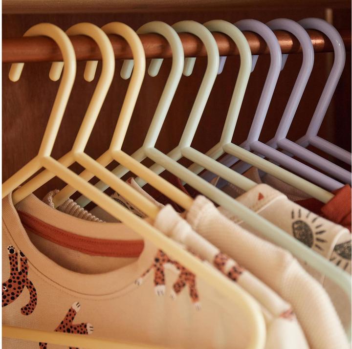 Actual product image Bieco Kleiderbügel 8er Set, Vanille Gelb (8 x)