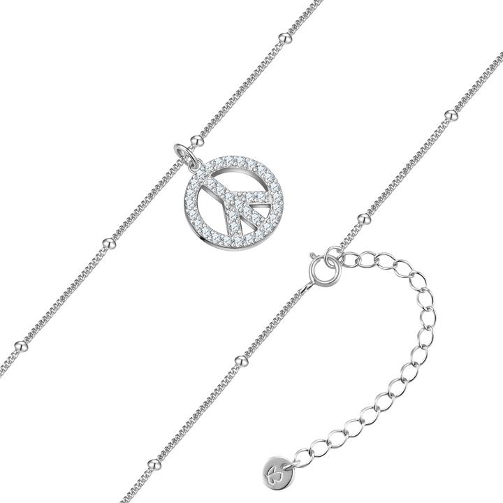 Actual product image Glanzstücke München Ladies necklace Peace - 36600 (Sterling silver rhodium-plated, 50 - 55 cm)