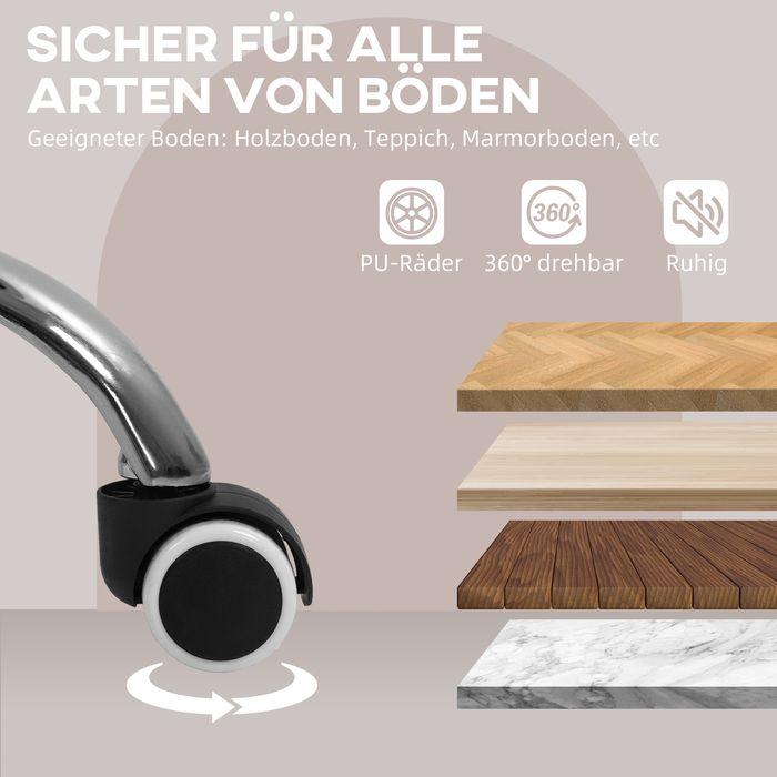 COSTWAY Bürostuhl, Schreibtischstuhl ohne Armlehnen, höhenverstellbarer