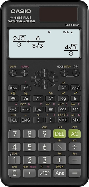 Immagine prodotto Casio Calcolatrice tascabile FX-85ESPLUS-2-CH FX-85ESPLUS-2-CH, Solare (Celle solari, Batterie)