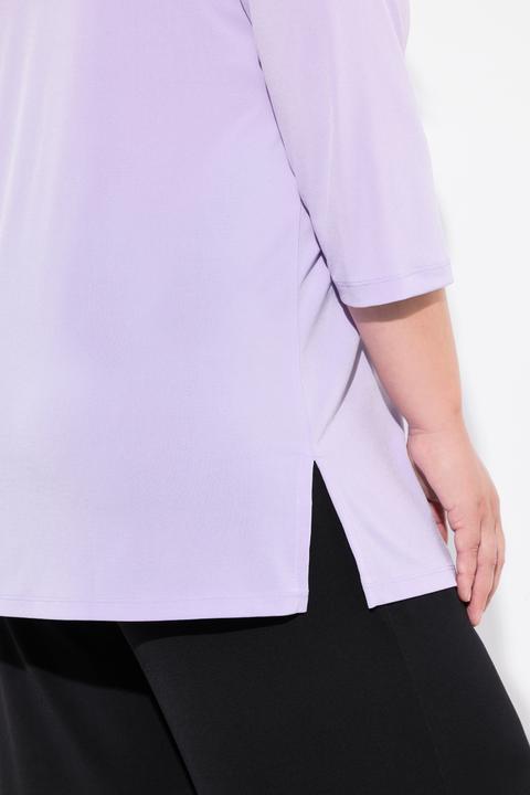 Produktbild Ulla Popken Longshirt, A-Linie, V-Ausschnitt, 3/4-Ärmel (56)