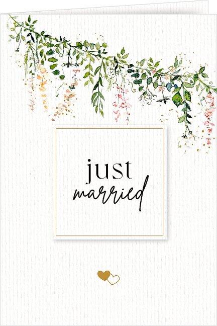 Greeting card with envelope - Just married (1 pcs.)
