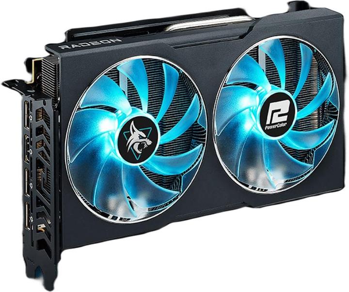 Image du produit Powercolor Radeon RX 7600 XT Hellhound 16GB OC (RDNA 3, GDDR6, 3x DisplayPort, 1x HDMI 2.1) (16 Go)