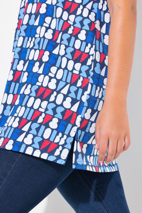 Produktbild Ulla Popken T-Shirt, Zahlen, A-Linie, V-Ausschnitt, Halbarm (46, 48)