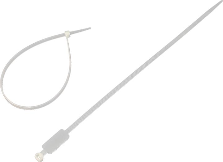 Secomp Kabelbinder mit Beschriftungsfeld, 100 Stk., 30cm (300 mm, 100 Stk.)