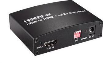 Actual product image PremiumCord HDMI 4K audio extractor with audio separation to stereo socket, SPDIF Toslink, RCA