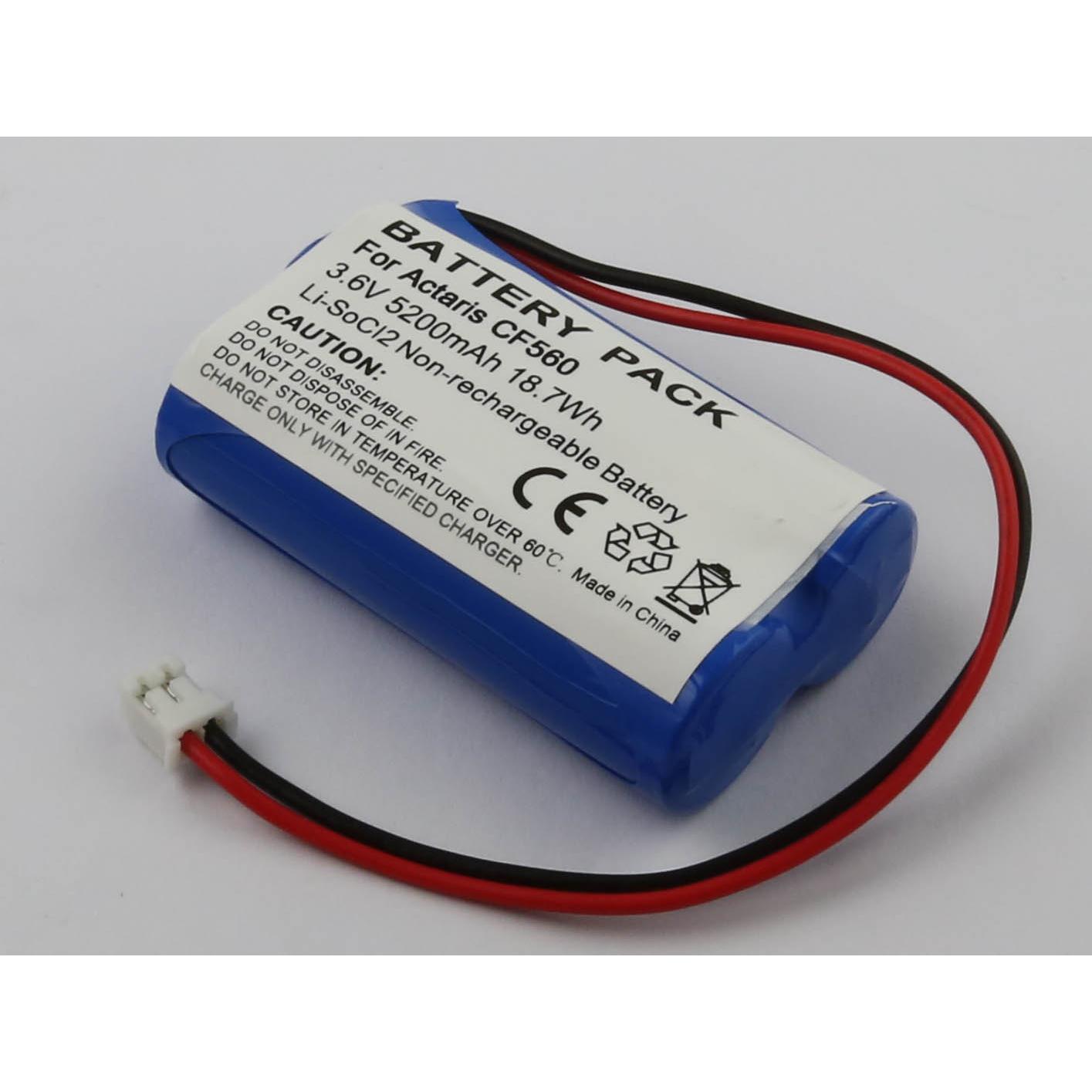 AccuCell Akku passend für Actaris CF560, WILPA2119, LiSoCI2, 3,6V, 5200mAh, 18,7Wh - non-rechargeable (1 Stk., 5200 mAh)...