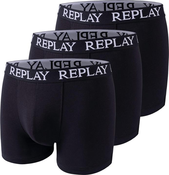 Produktbild Replay Trunk BOXER Style 01/C Basic Cuff Logo im 3er Pack (XL, 3er Pack)