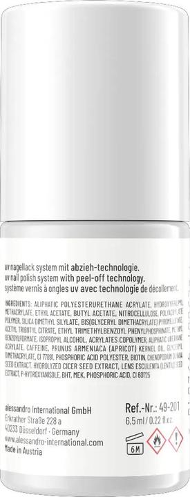 Actual product image Alessandro International Striplac UV Colour French White Milky 6.5 ml (201 French White Milky, UV gel varnish)