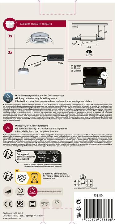 Produktbild Paulmann Einbauleuchte Nova Plus Set (1275 lm)