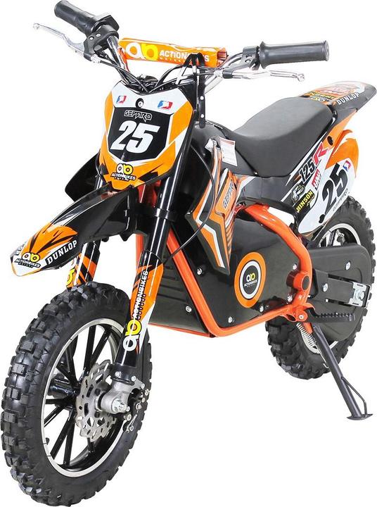 Actual product image Actionbikes Motors Kids Mini Enduro Crossbike Gepard Electric 500 Watt Motorcrossbike Pocketbike (Orange)