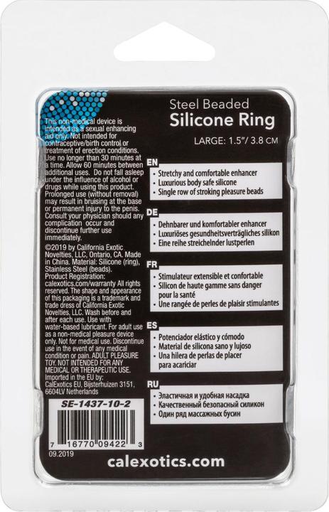 Image du produit CalExotics Anneau en silicone perlé en acier L (5 cm)
